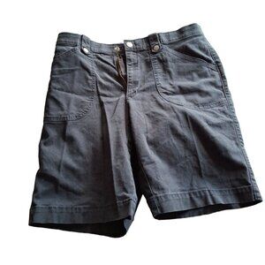 Lee Black Utility Shorts Women’s Size 12 | Mid Rise Cotton Blend Goth Minimalist